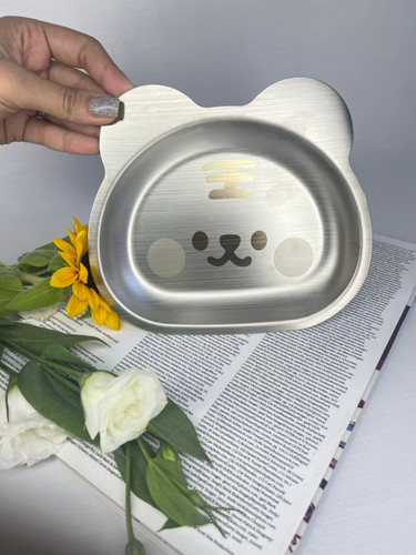 سینی غذا استیل تک خانه تدی 0212